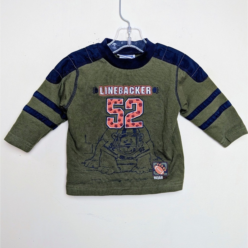 Buster Brown Vintage Y2K Football Bear Linebacker Sweatshirt Baby Size 12 Months